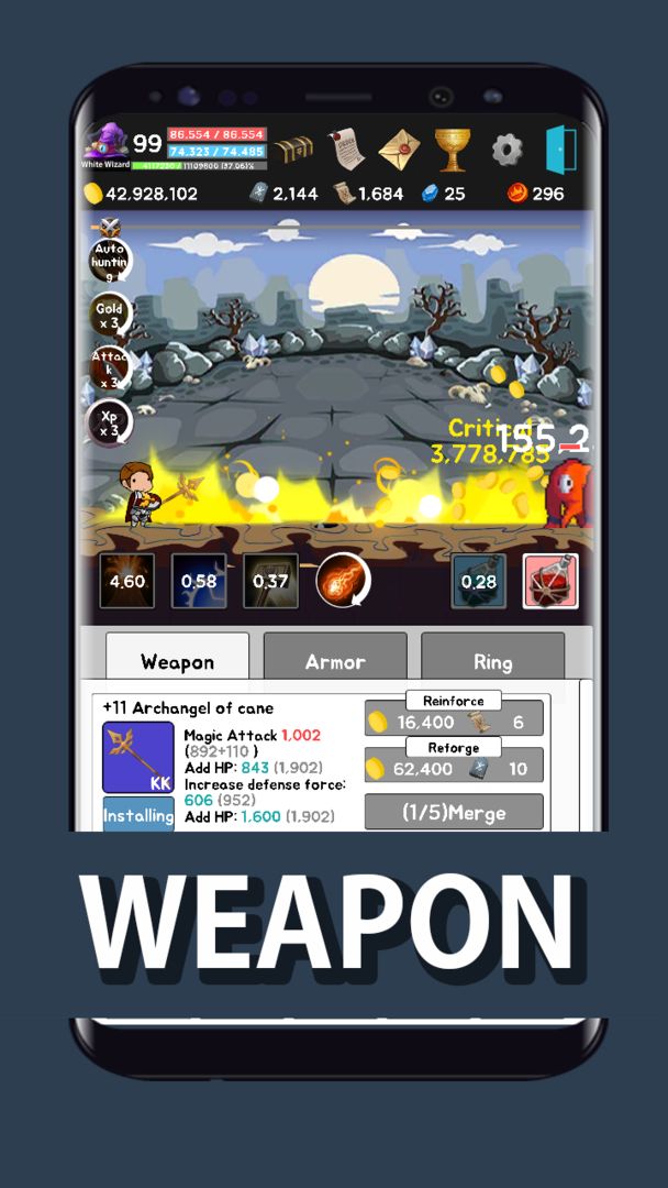 Screenshot of IDLE RPG