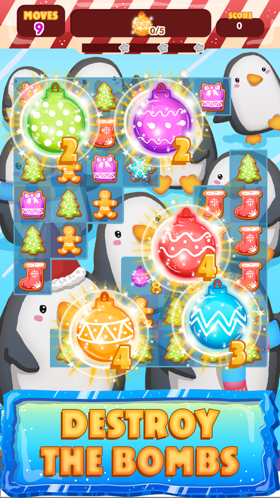 Match 3 - Santa's Helpers: Connect Cookies Game Screenshot