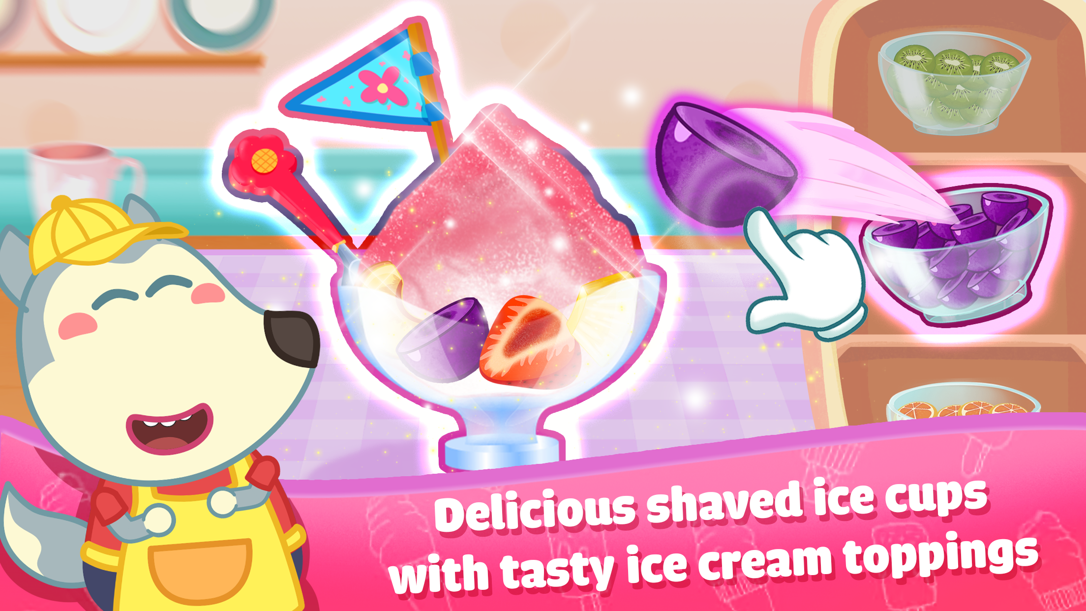 Cuplikan Layar Game Wolfoo Ice Cream Shop: Dessert