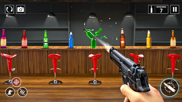 Offline Bottle Shooting Games Game Screenshot