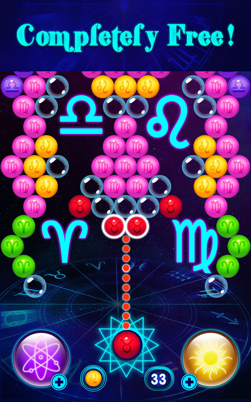 Zodiac Bubbles Game Screenshot