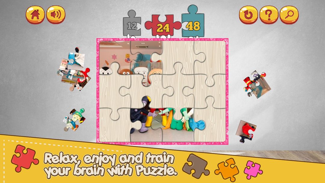 Screenshot of Cartoon jigsaw puzzle game for toddlers