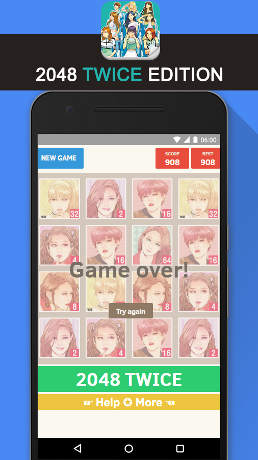 2048 TWICE Kpop Puzzle Game 遊戲截圖