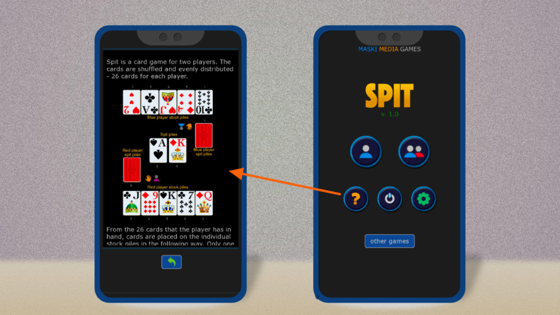 Screenshot of Spit Card Game