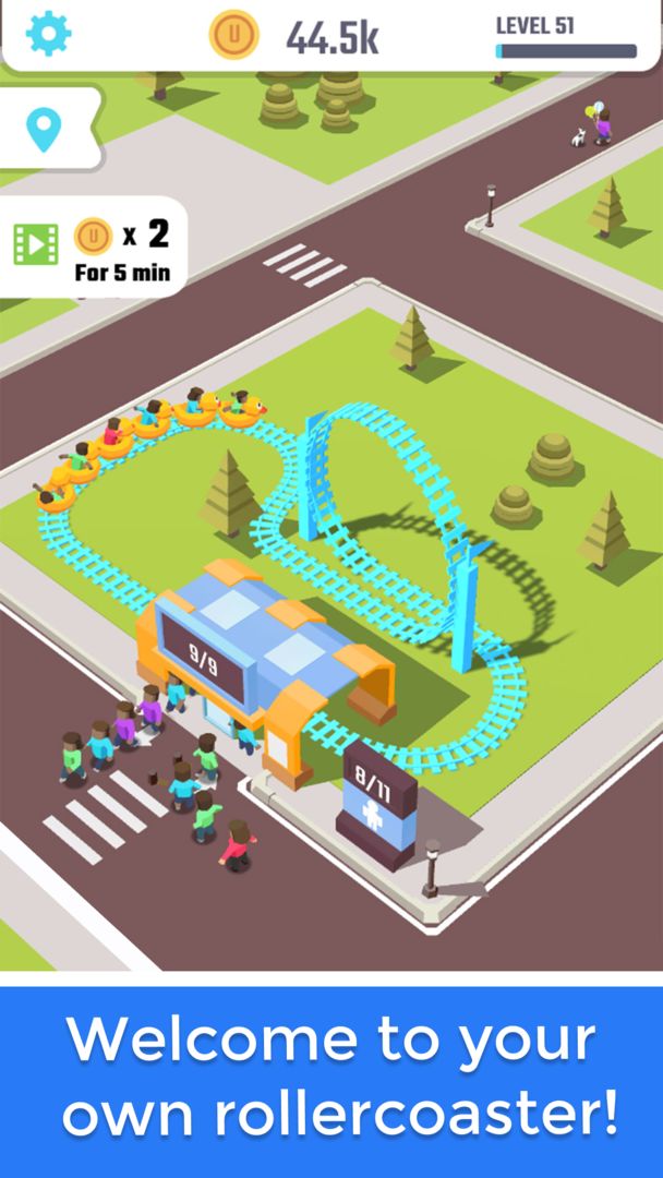Idle Roller Coaster screenshot game