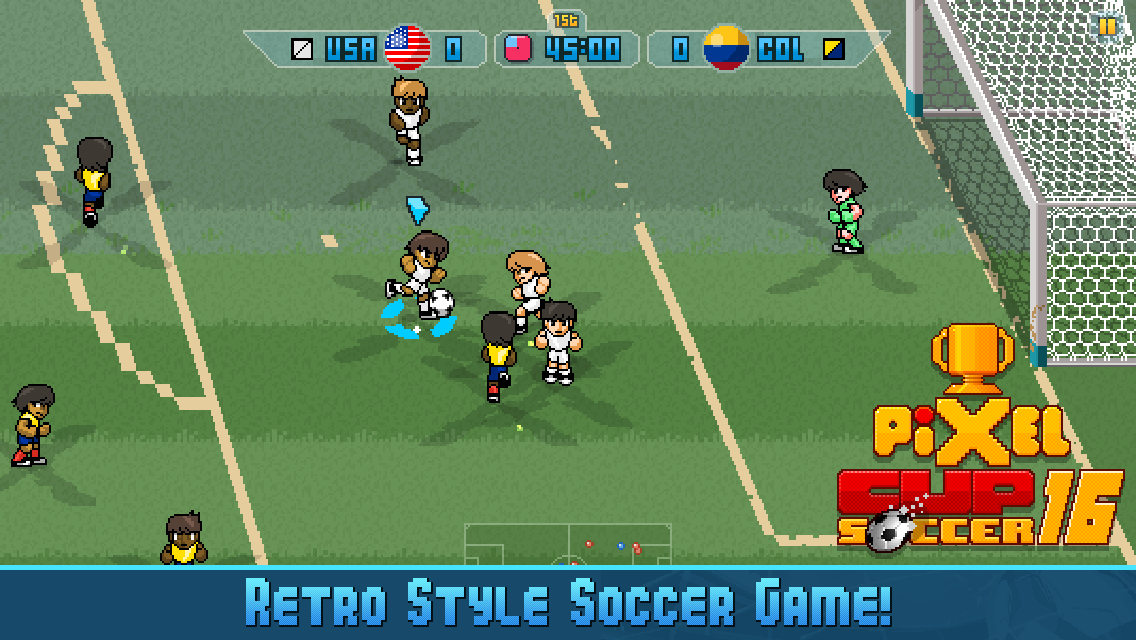 Screenshot 1 of Pixel Cup ဘောလုံး ၁၆ 