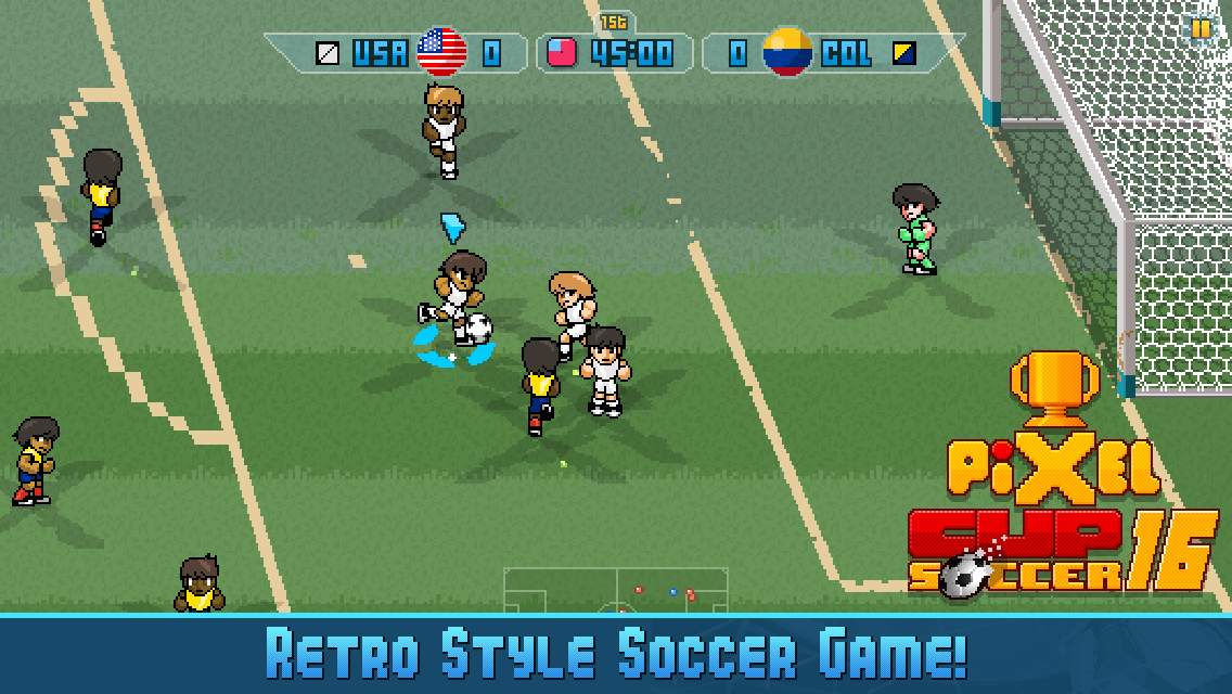 Pixel Cup Soccer 16 Game Screenshot