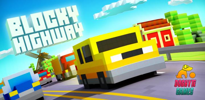 Banner of Blocky Highway: Traffic Racing 1.2.5