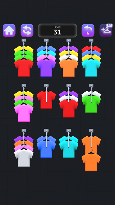 Clothes Sort Puzzle Game Screenshot