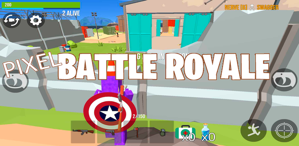 Banner of Pixel Battle Royale - FPS-Shooter 3D-Spiel offline 
