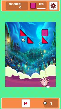 カナヘイの小動物 ピスケ&うさぎ とんでけロケット!ノック Game Screenshot