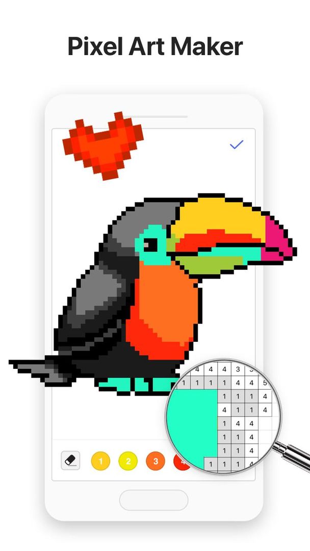 Screenshot of Bixel - Color by Number, Pixel Art