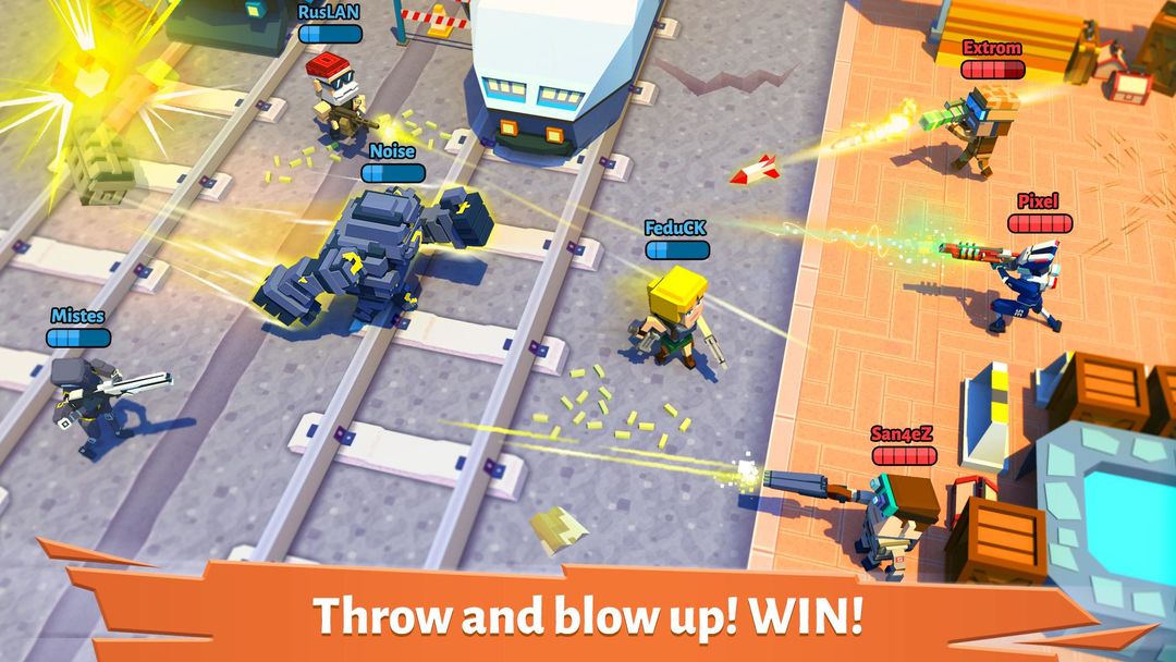 Pixel Arena Online: PvP Multiplayer Blocky Shooter 게임 스크린 샷