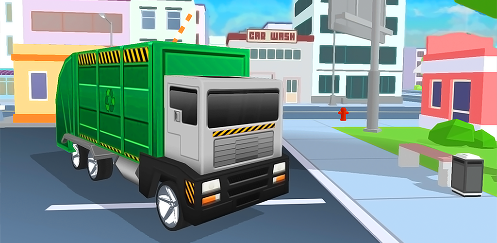 Banner of Blocky Garbage Truck Simulator 1.4
