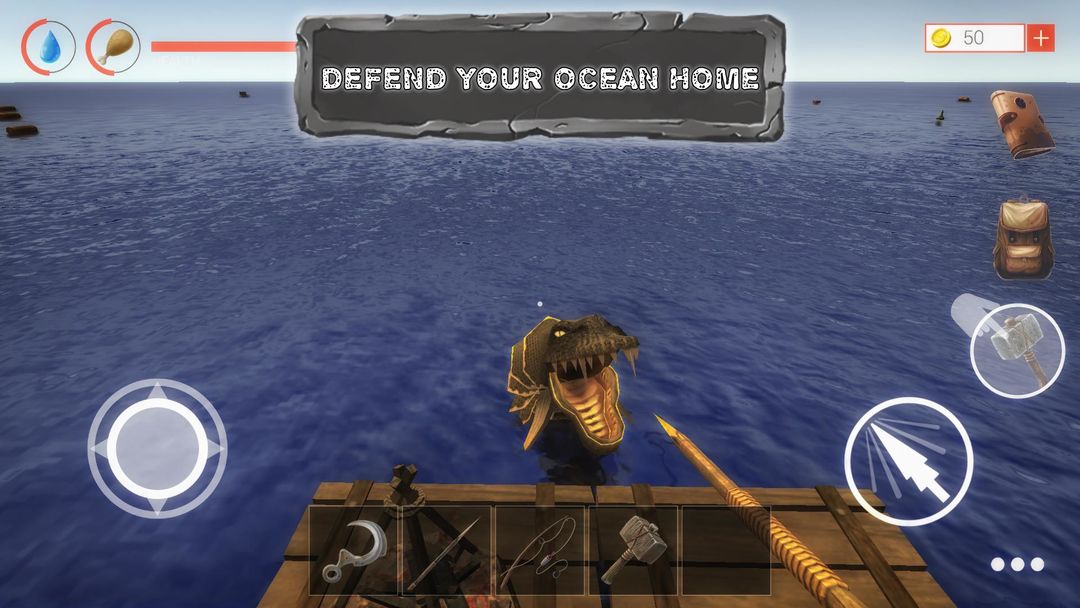 Raft Survival Ark Simulator ภาพหน้าจอเกม