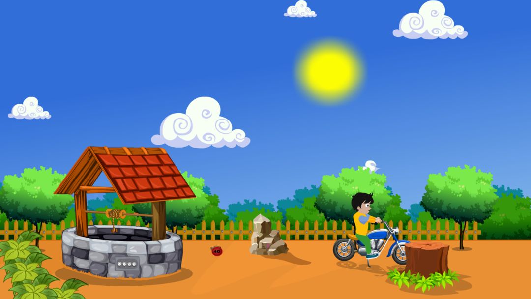 Cute Boy Motorcycle Escape 2 screenshot game