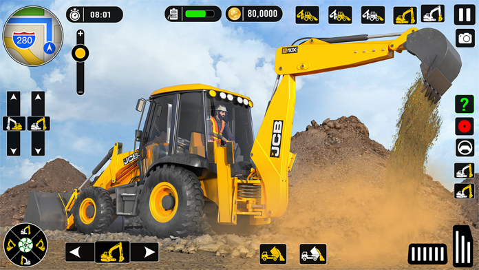 JCB Games 3D Excavator Games Game Screenshot