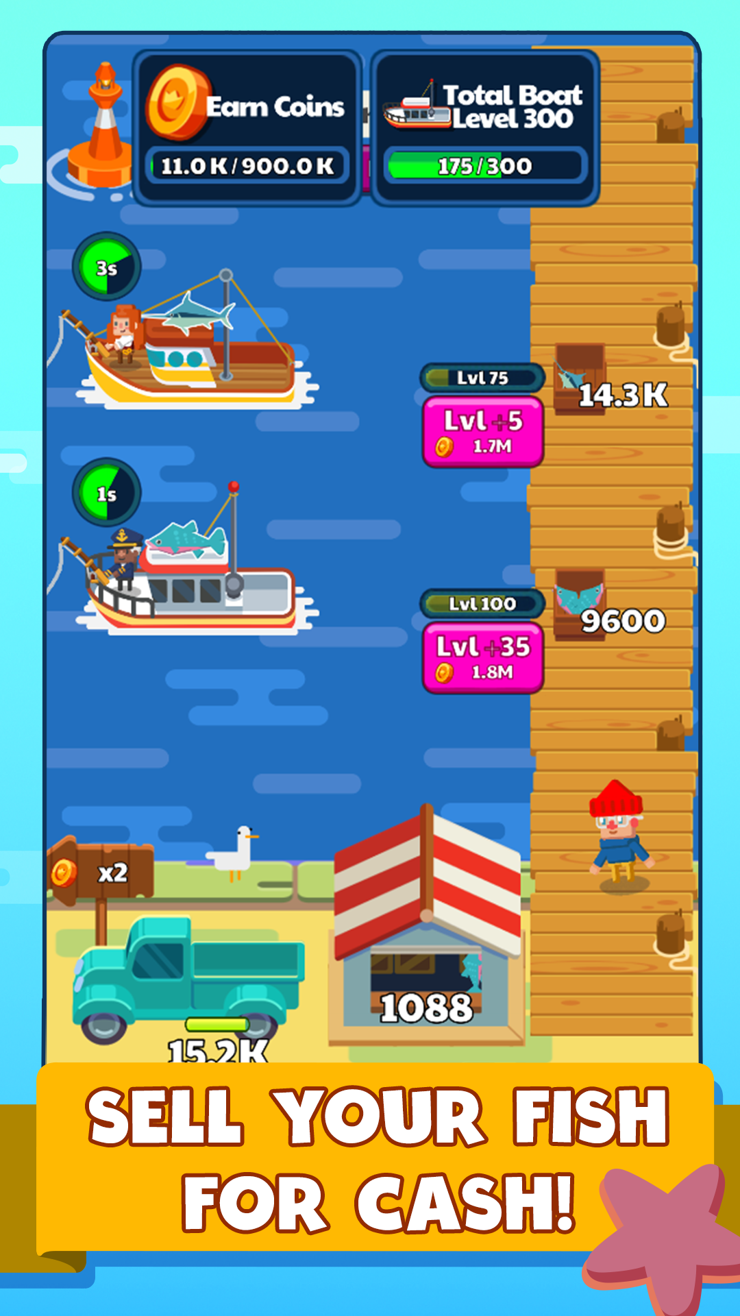 Idle Fishing Story Game Screenshot