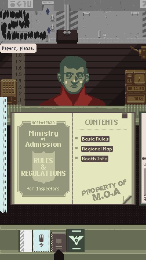 Screenshot of Papers, Please