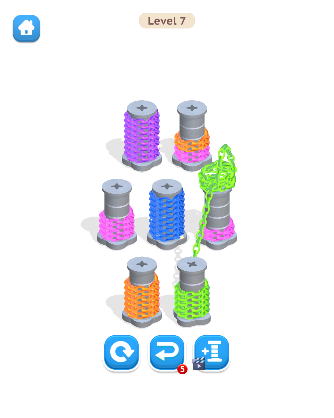 Скриншот игры Chain Color Puzzle