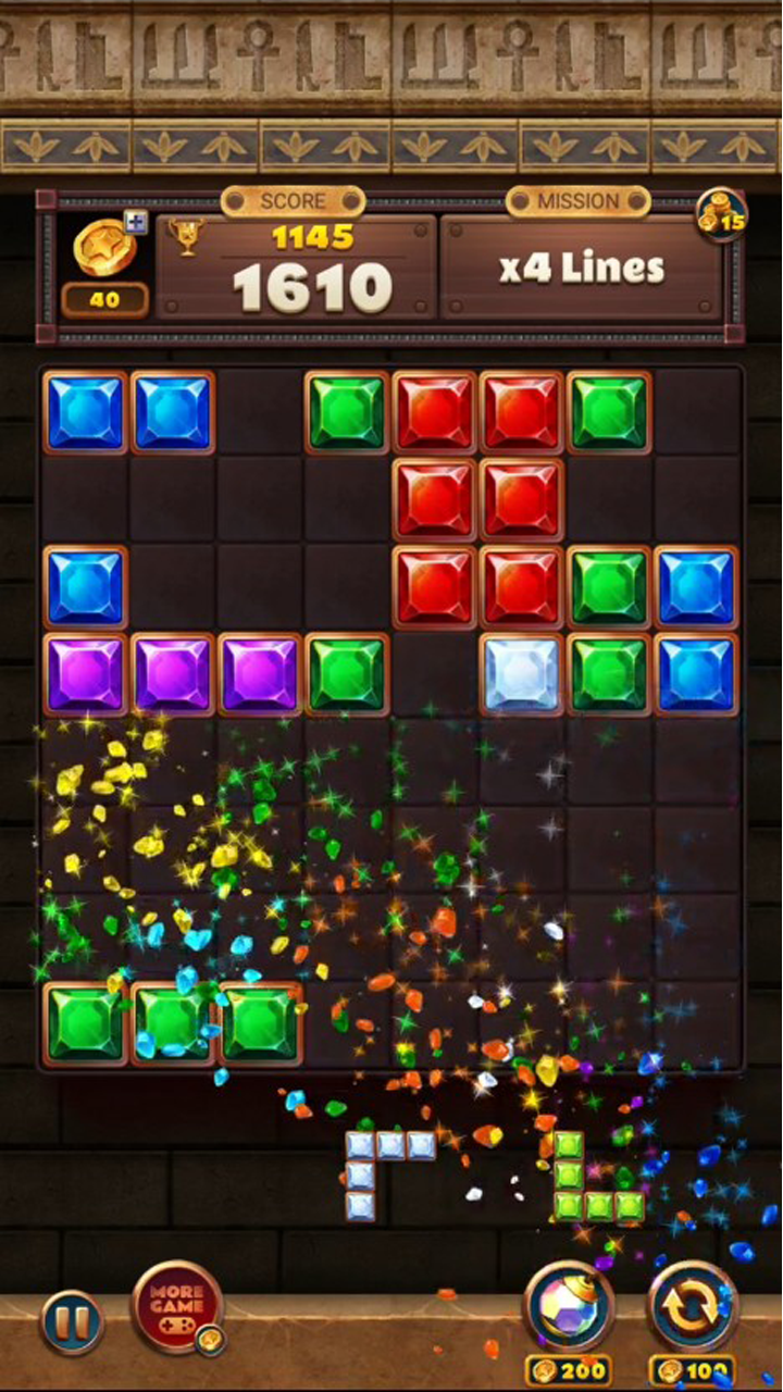 ジュエルズブロックパズルマスター ゲームのスクリーンショット