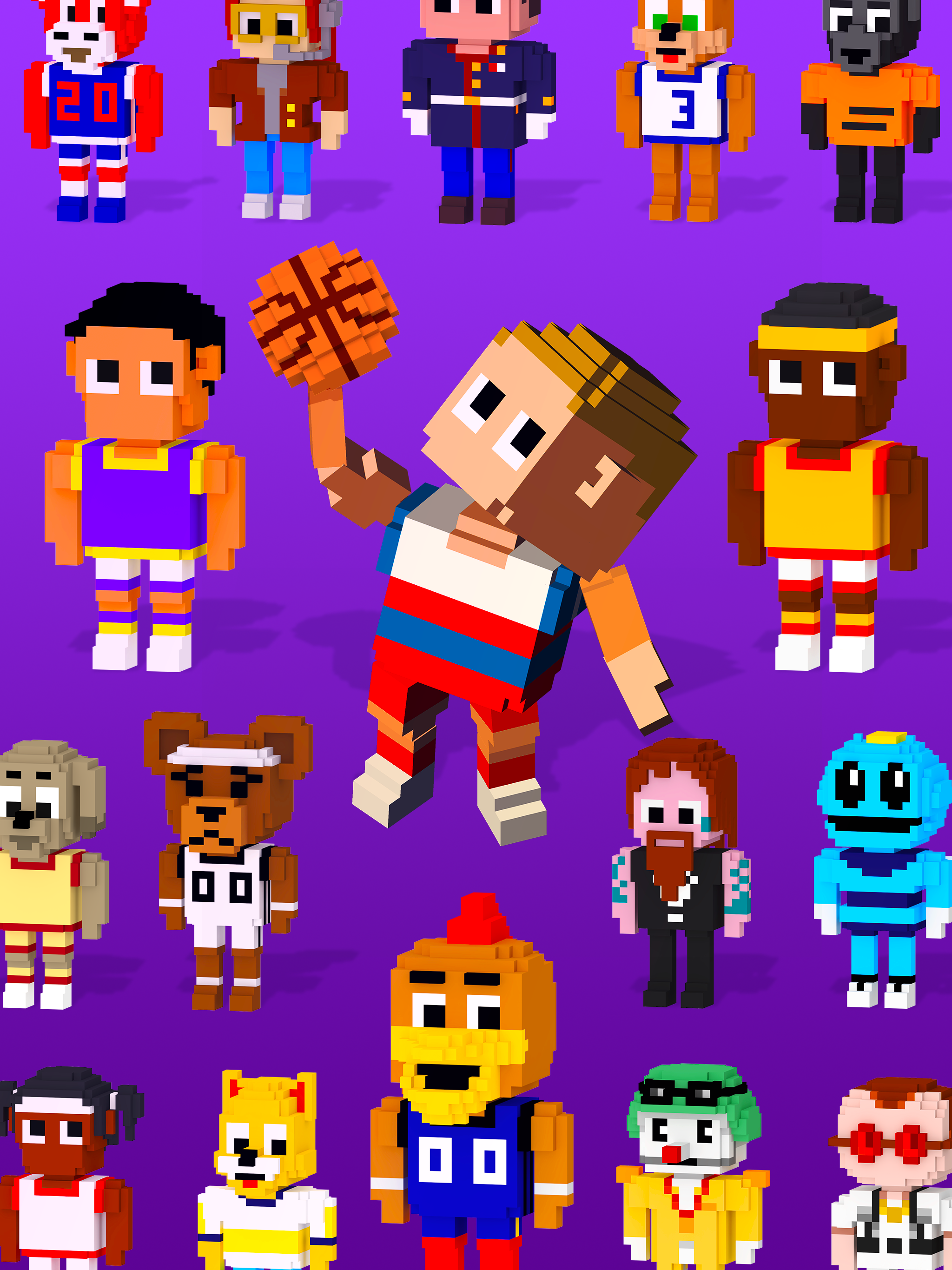 Blocky Basketball FreeStyle Game Screenshot