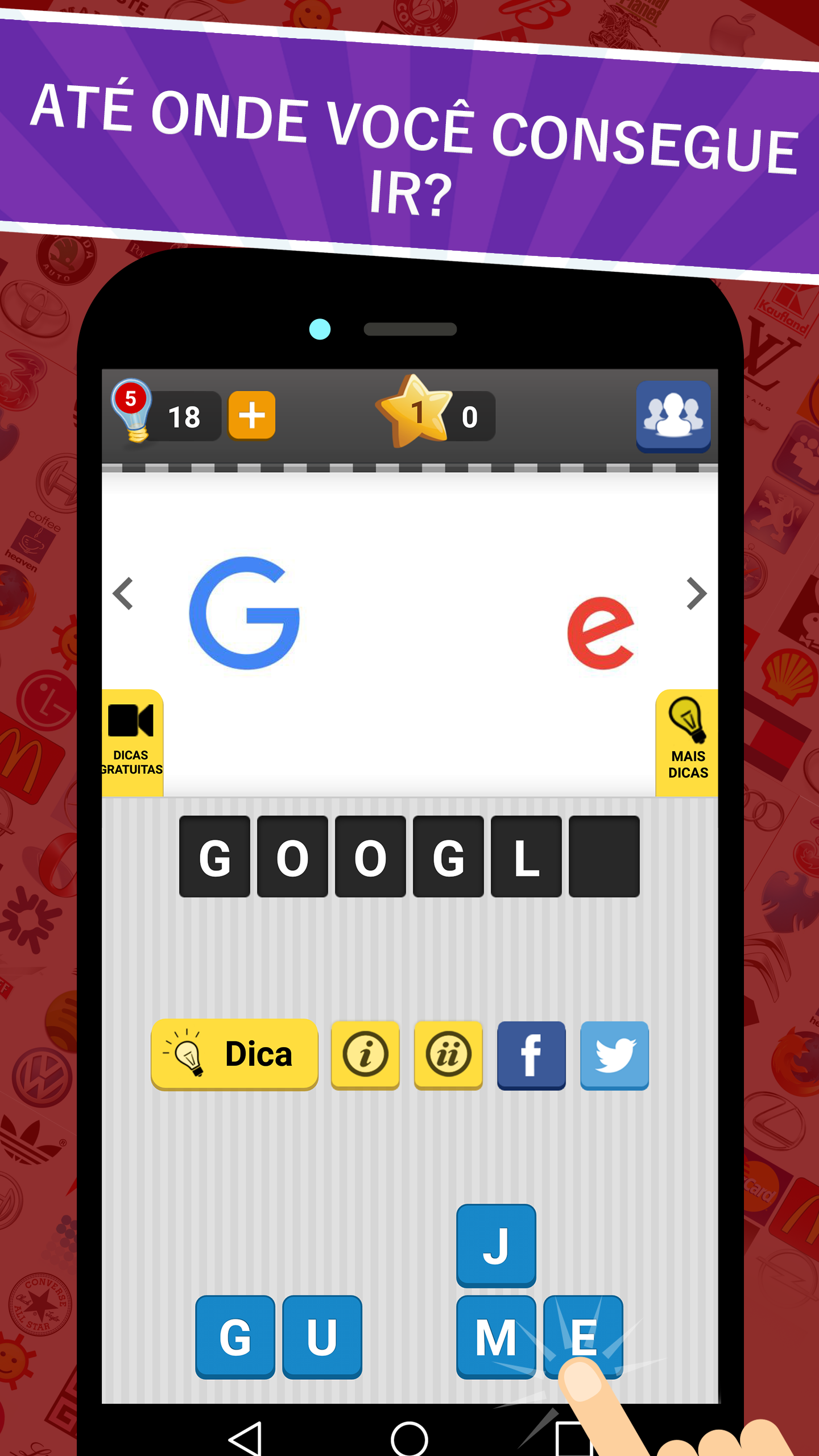 Captura de Tela do Jogo Logo Game: Identifique Marcas