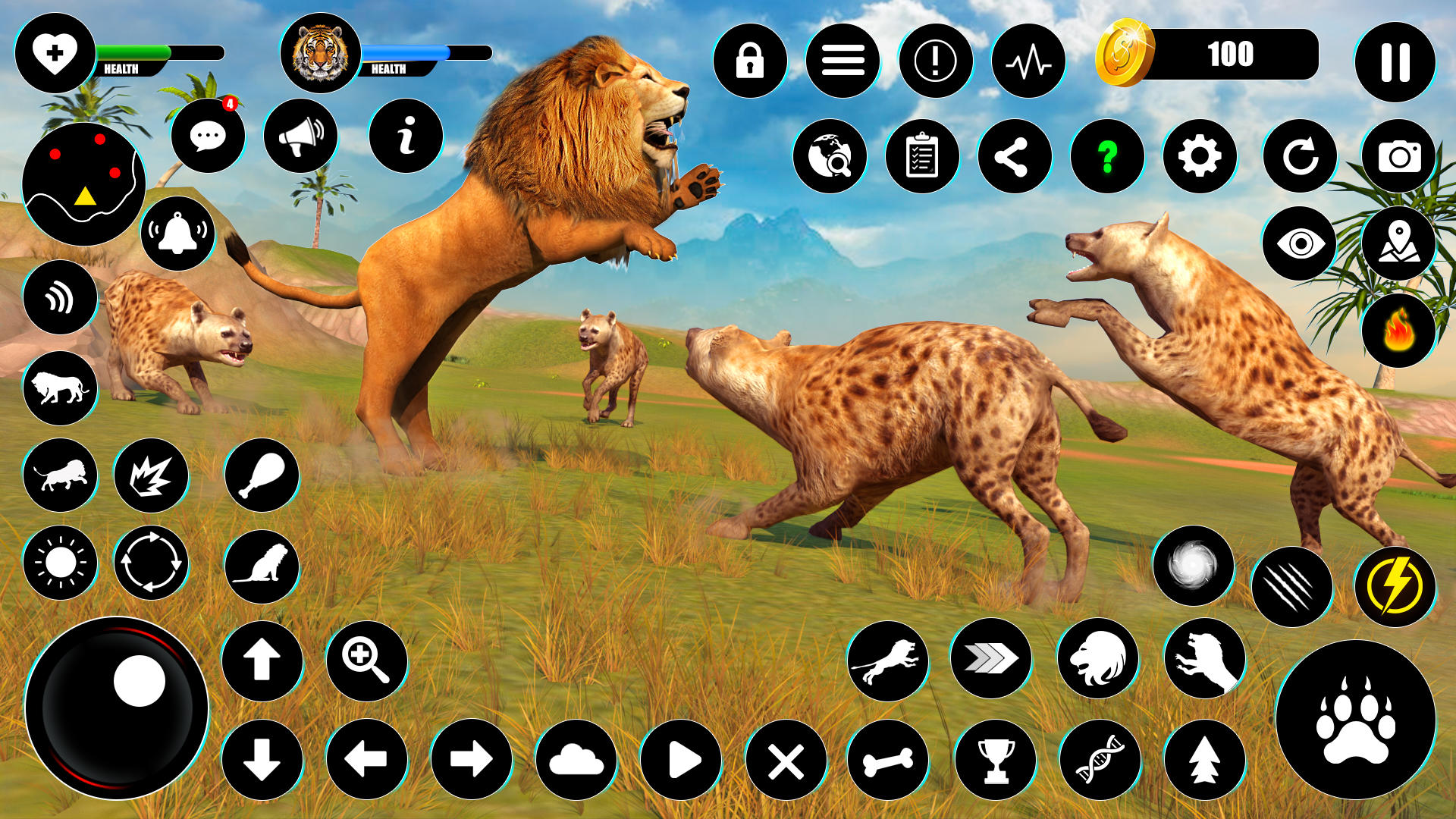 ライオン ゲーム 動物 シミュレーター 3Dのキャプチャ