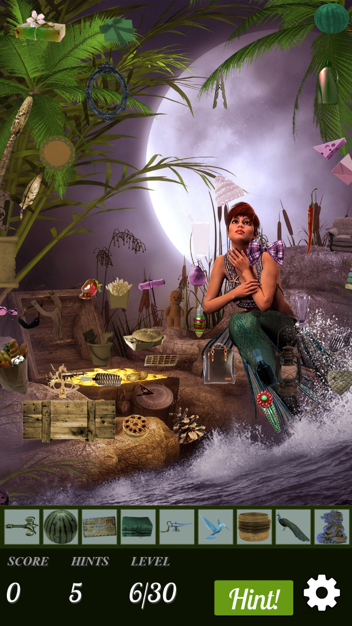 Captura de Tela do Jogo Hidden Object - Mermaid Cove