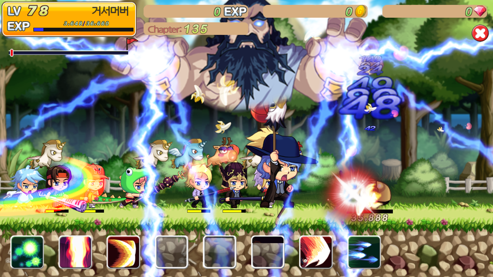 Captura de Tela do Jogo 전설영웅 키우기 - 방치형 RPG