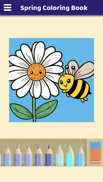 Spring Coloring Book Game Screenshot