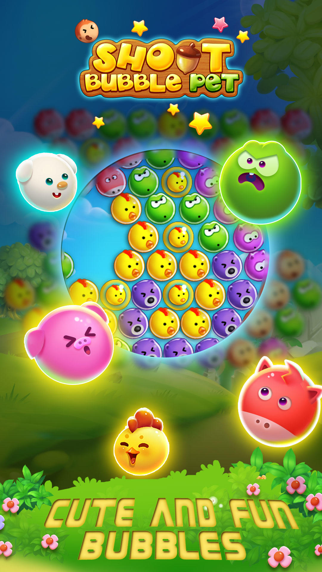 Bubble Shoot Pet Game Screenshot