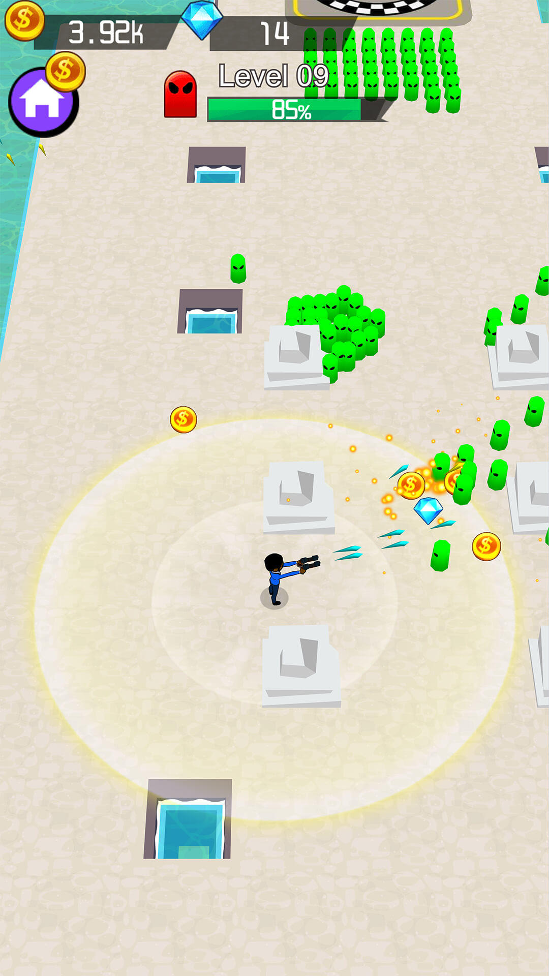 Screenshot of Two Gun Sweep