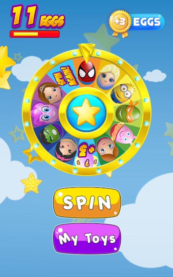 Screenshot of Wheel of Surprise Eggs & Toys