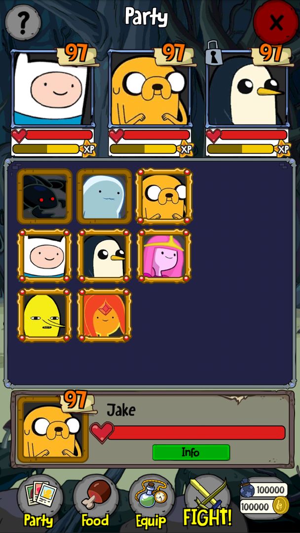 Screenshot of Adventure Time Puzzle Quest