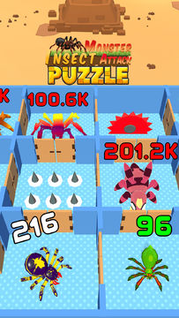Monster Insect Attack Puzzle Game Screenshot