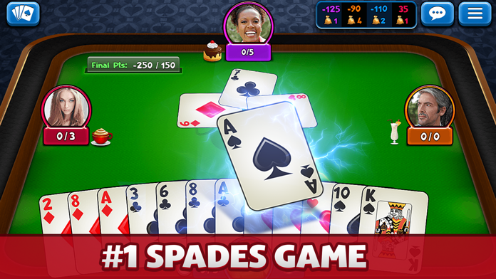Screenshot 1 of Spades Plus - เกมไพ่ 