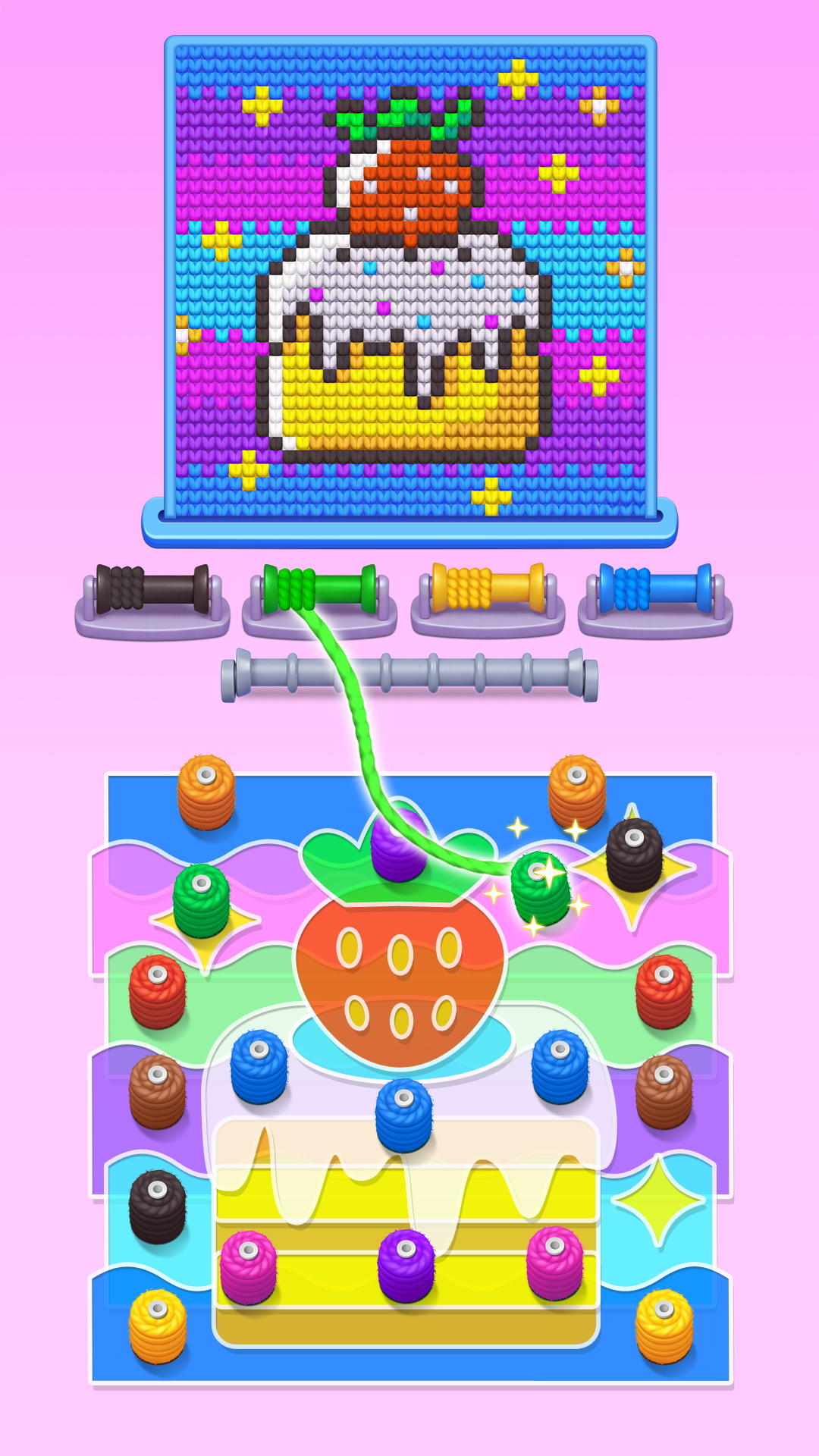 Color Wool Screw Game Screenshot