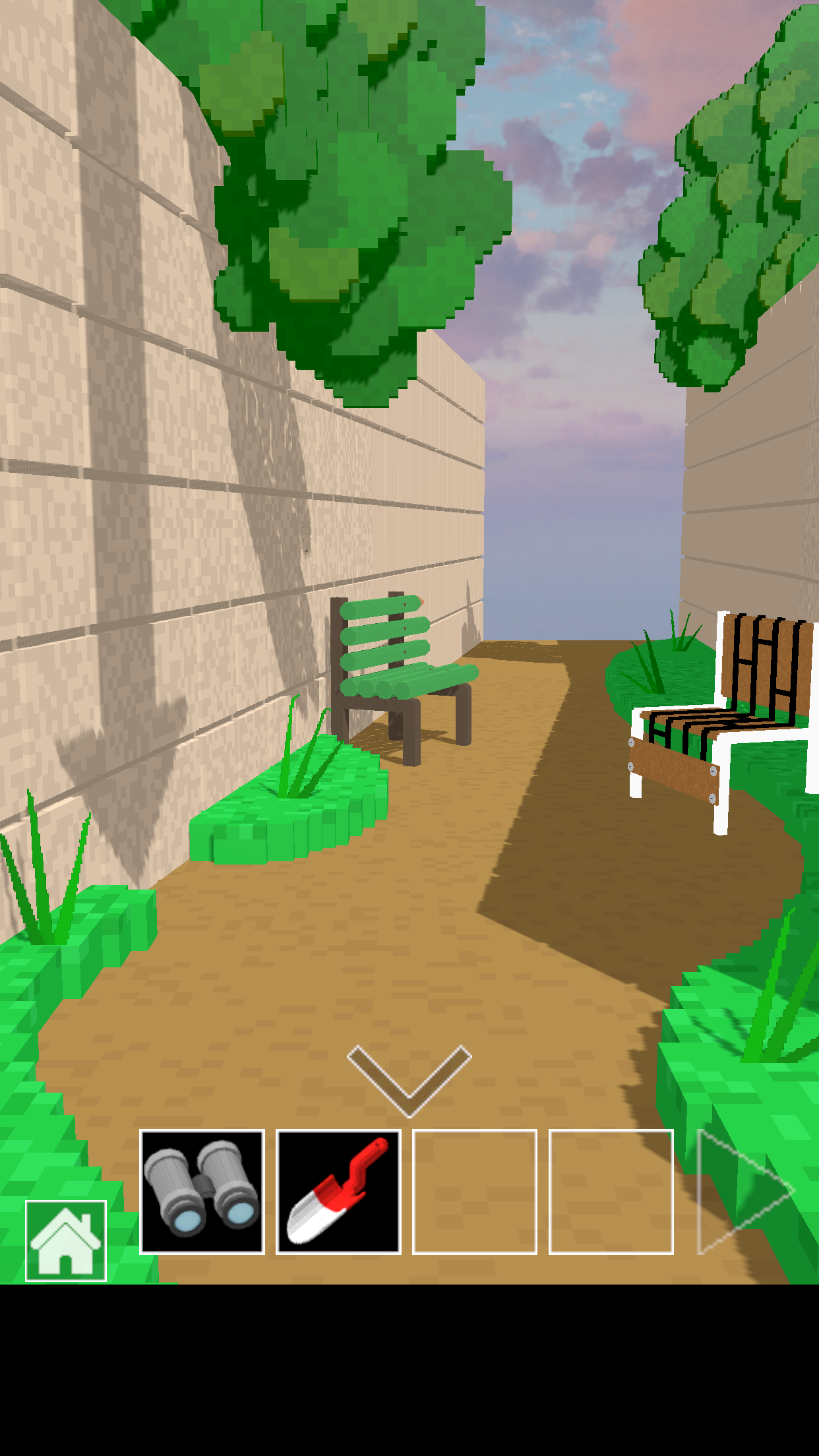 脱出ゲーム　道とベンチ Game Screenshot