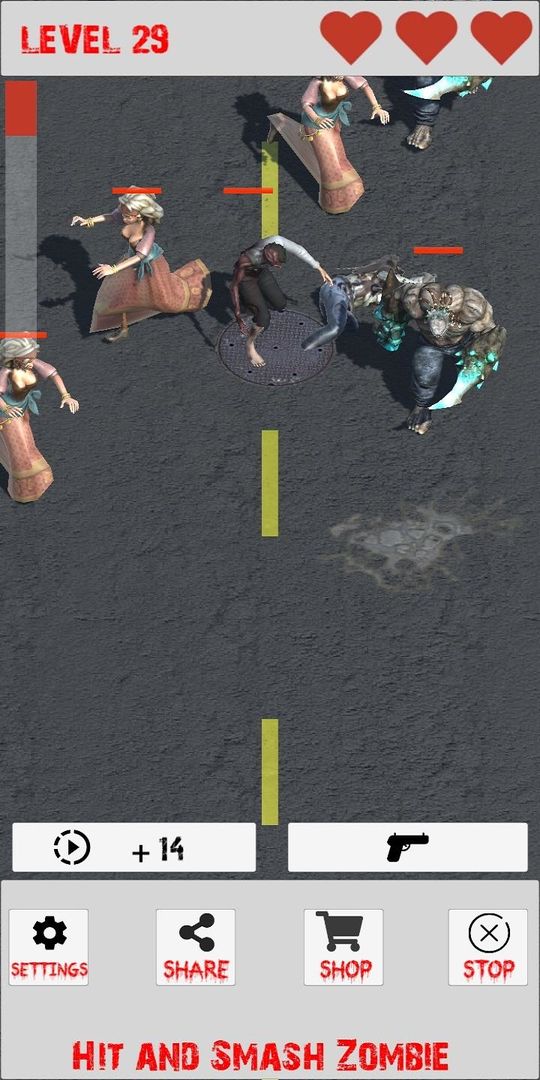 Screenshot of Hit and Smash Zombie