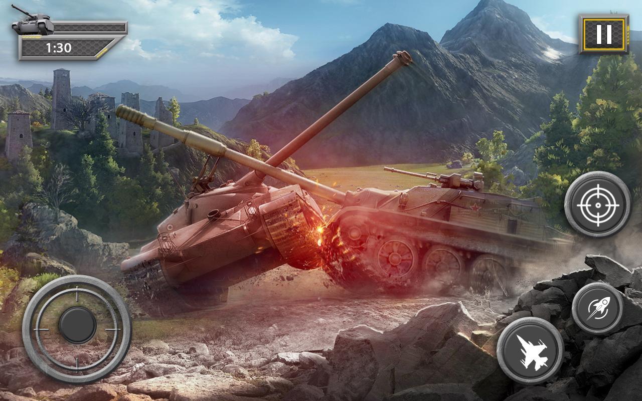Screenshot 1 of Simulador de condução de tanque de guerra do exército pesado: Batalha 3D 1.4