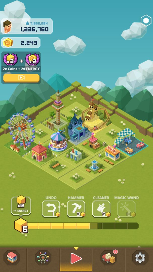 Screenshot of Merge Tycoon: 2048 Theme Park