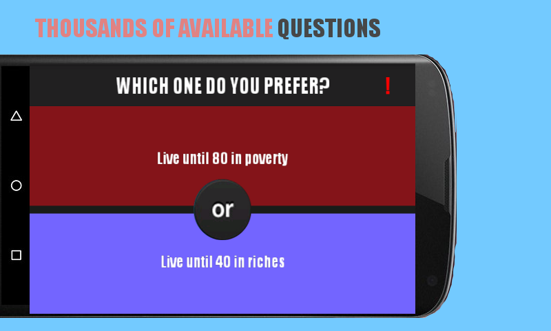 Captura de Tela do Jogo Would You Rather?