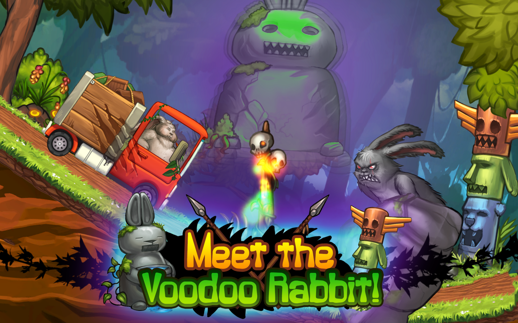 Angry Bunny Race: Jungle Road ภาพหน้าจอเกม