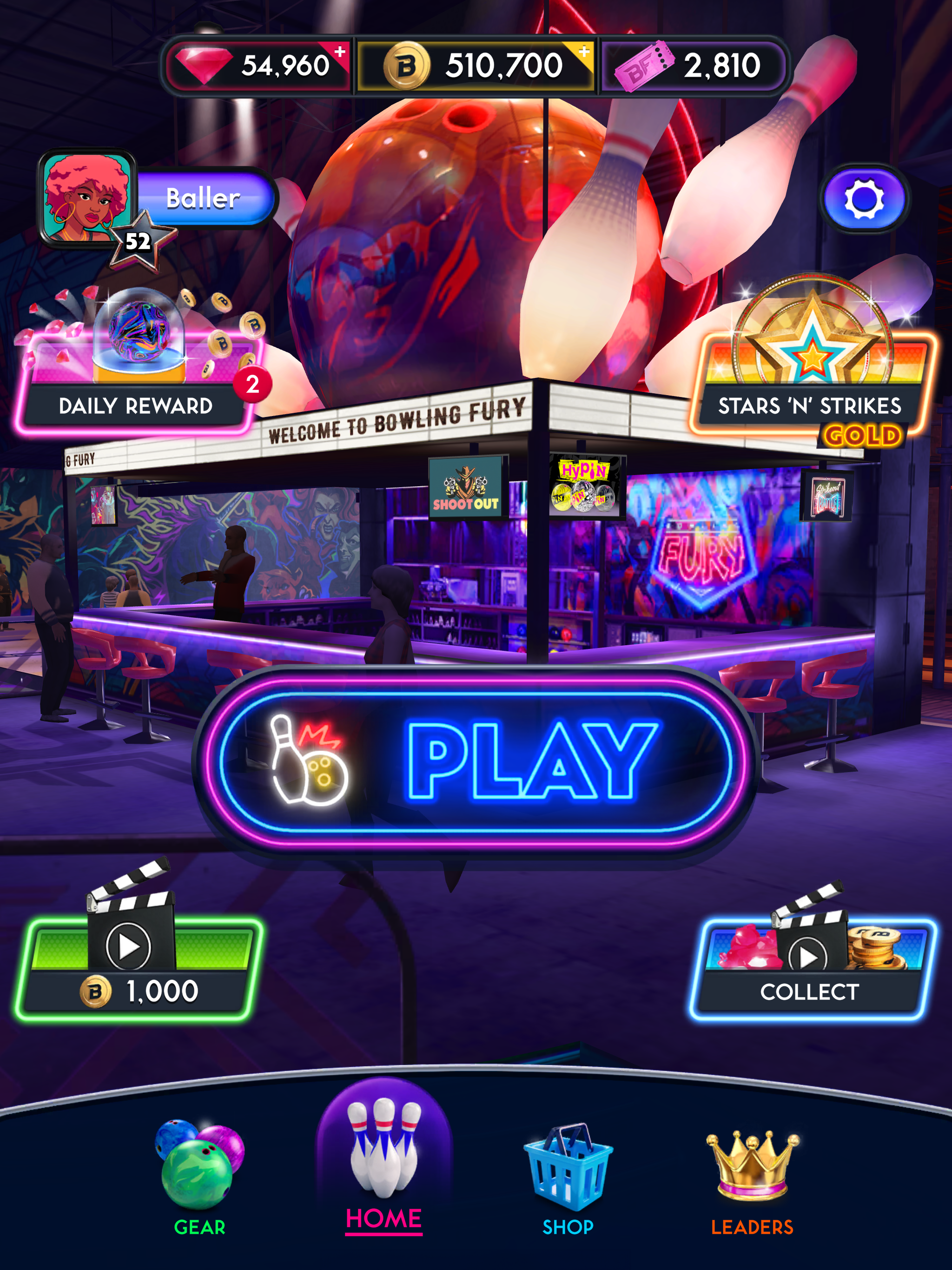 Bowling Fury: Ten Pin King Game Screenshot