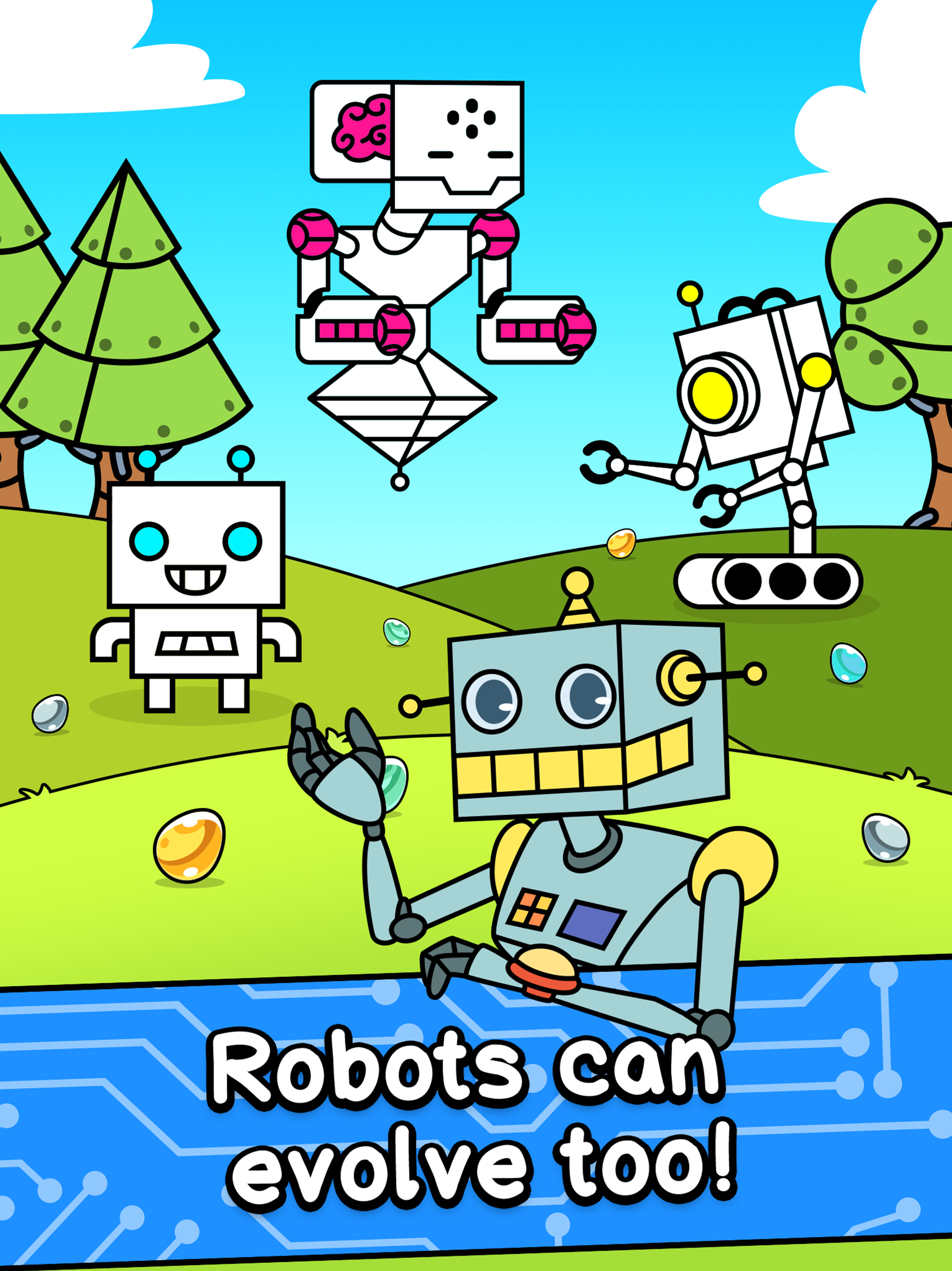Robot Evolution - Clicker Game Game Screenshot