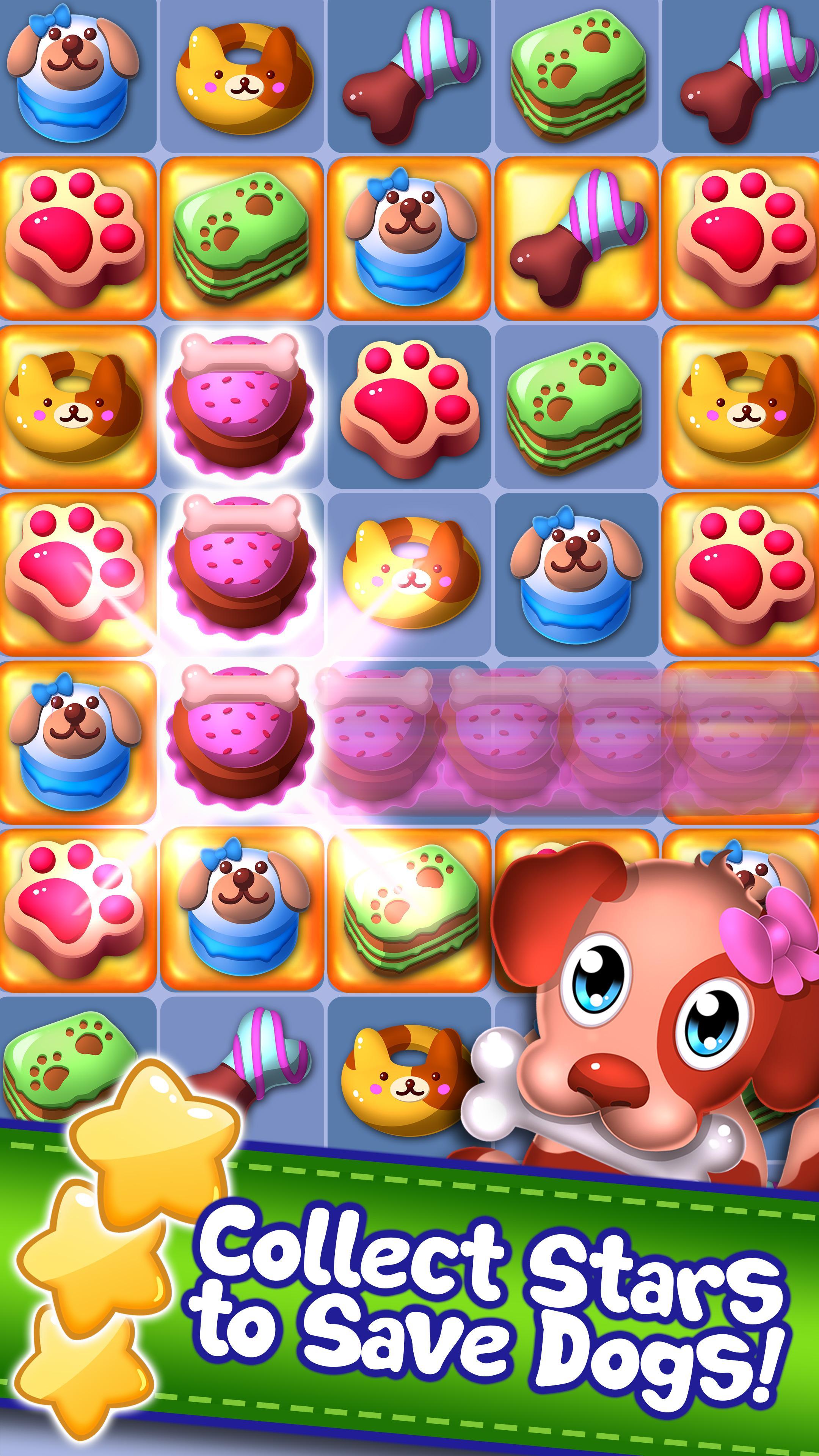 Hungry Pet Mania - Match 3 Gems Game 게임 스크린샷