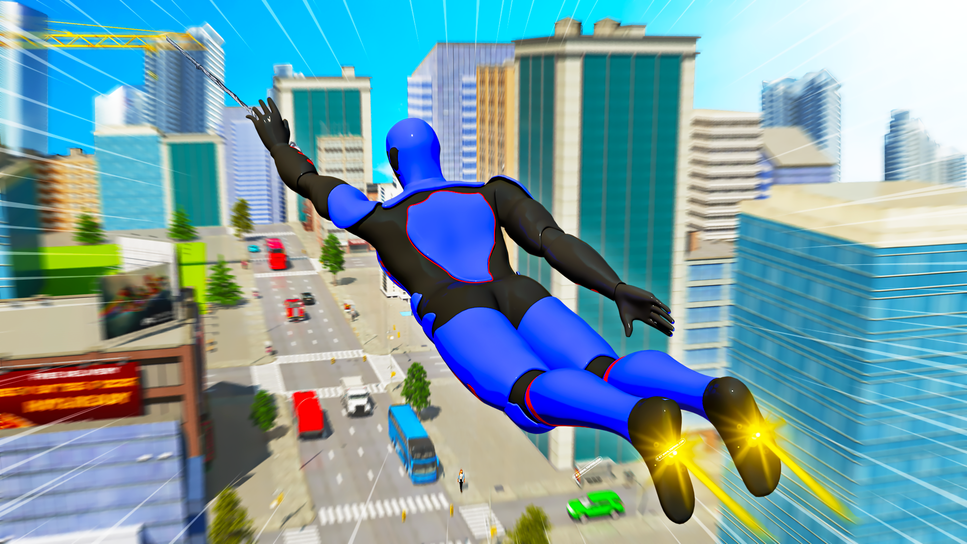 Captura de Tela do Jogo Flying Super Hero Robot Fight