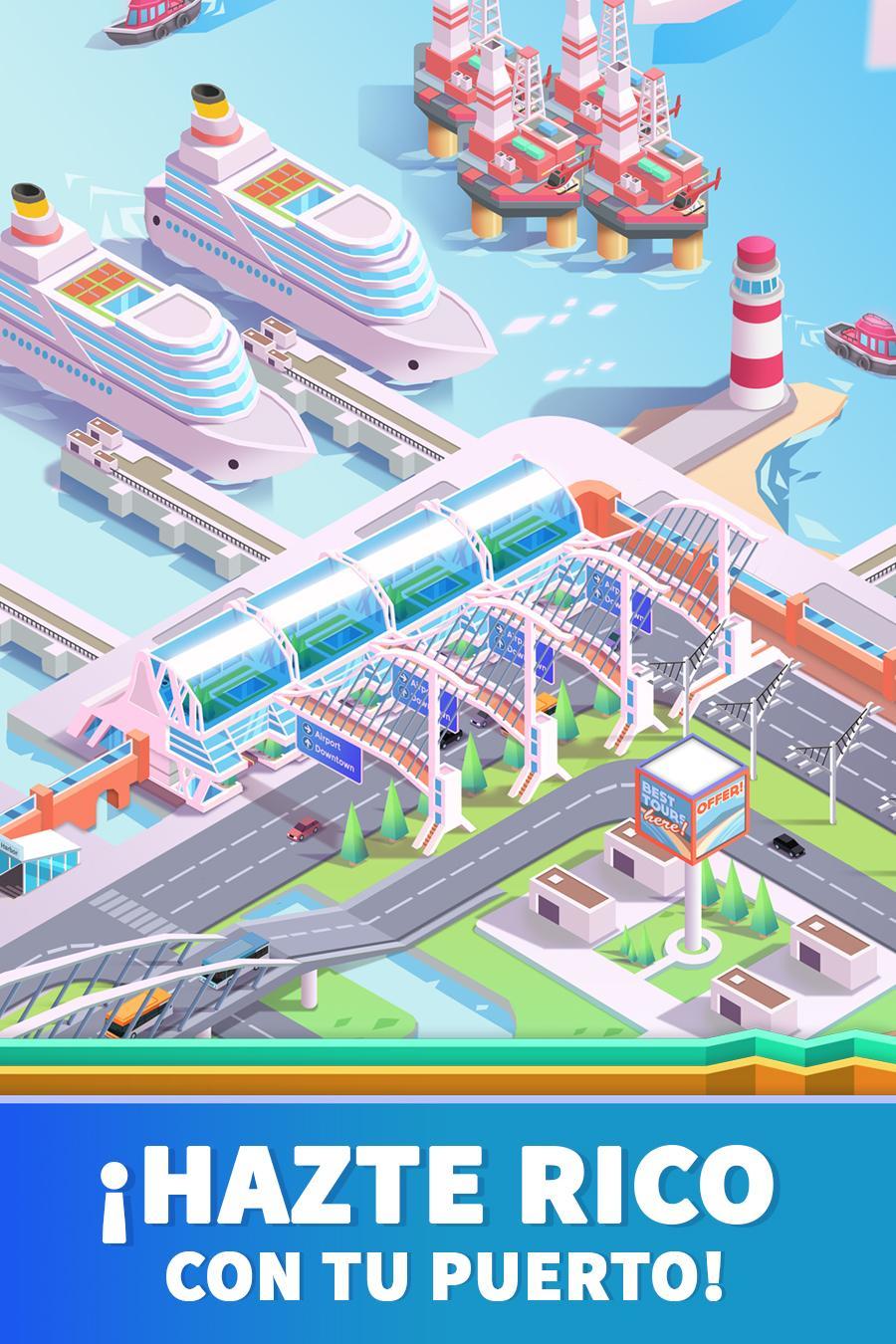 Captura de Pantalla del Juego Idle Harbor Tycoon - Juego de 