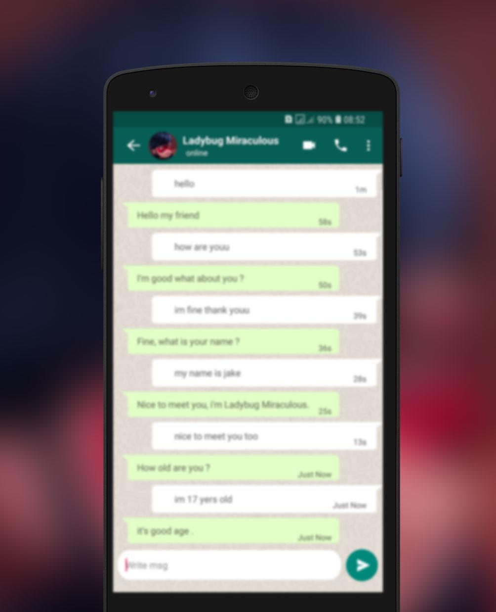 Screenshot of Chat With Ladybug Miraculous - Prank